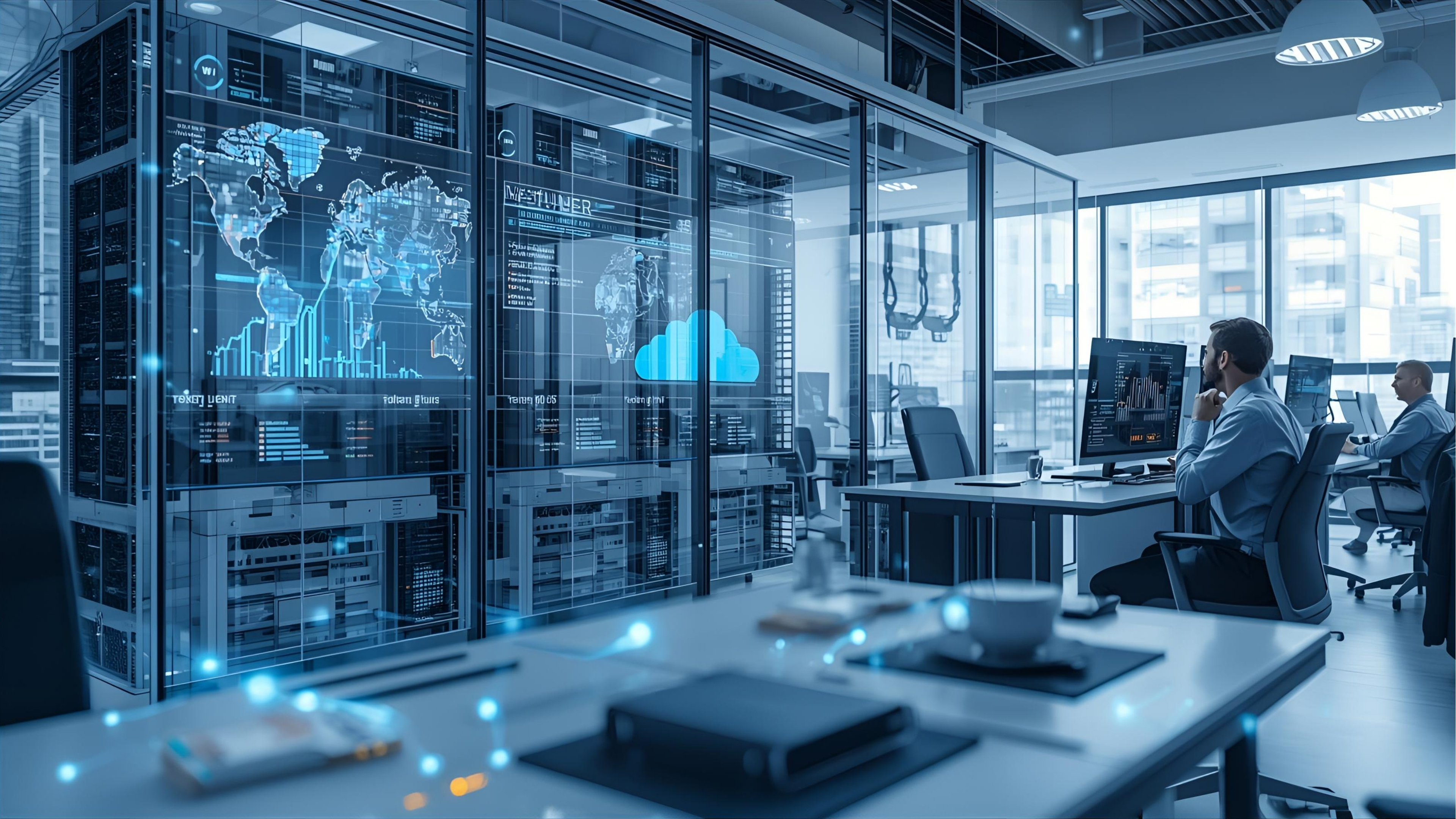 Presentation People — Network & IT Infrastructure with core switching, wireless, and data center systems