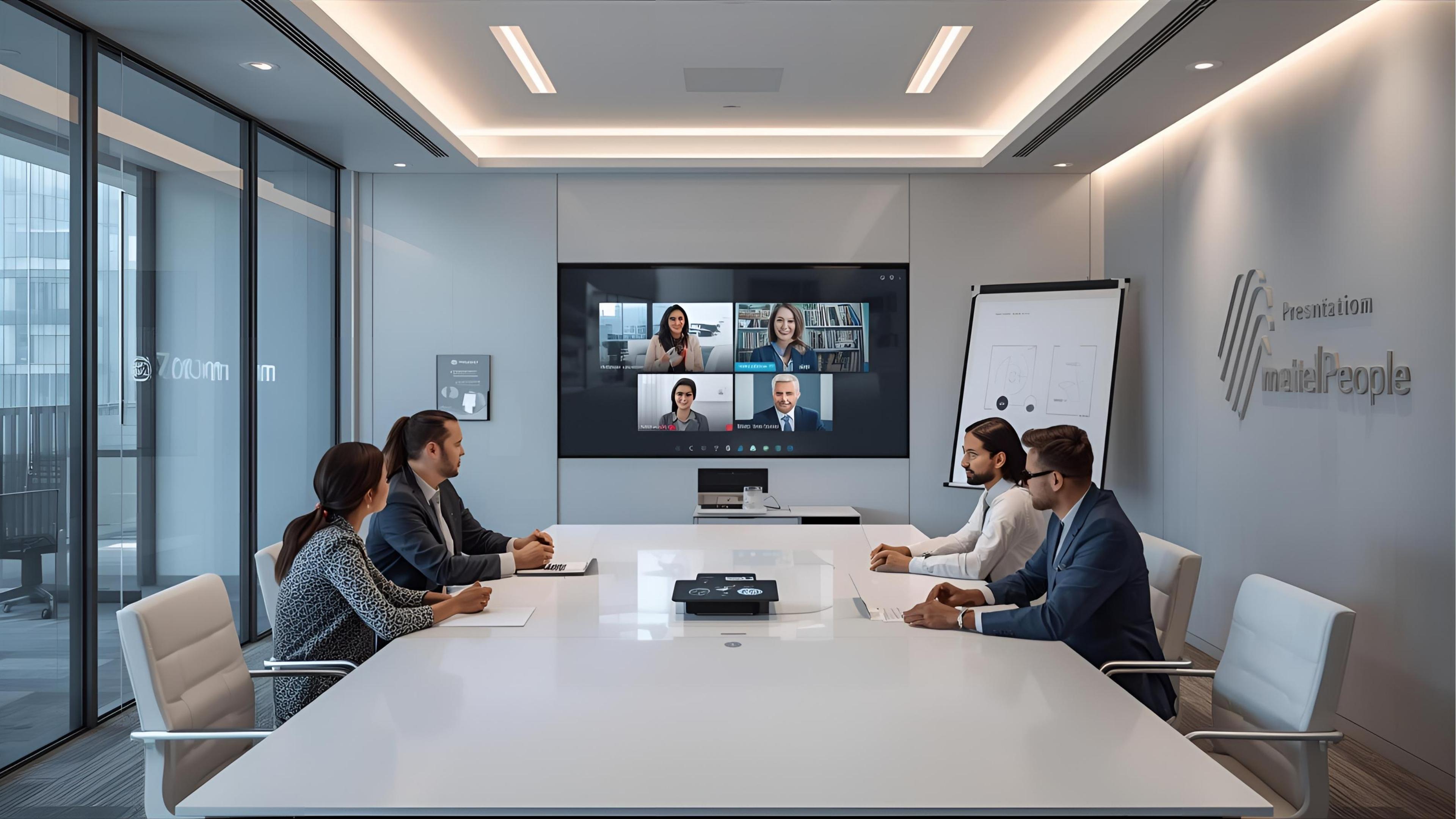 Zoom Rooms with one-touch join, multi-display, and guest join interop